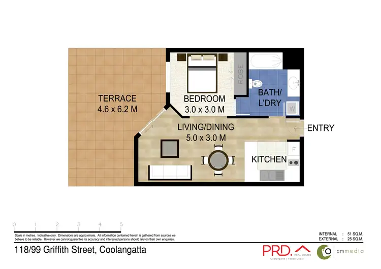 Floorplan of Homely unit listing, 118/99 Griffith Street, Coolangatta QLD 4225