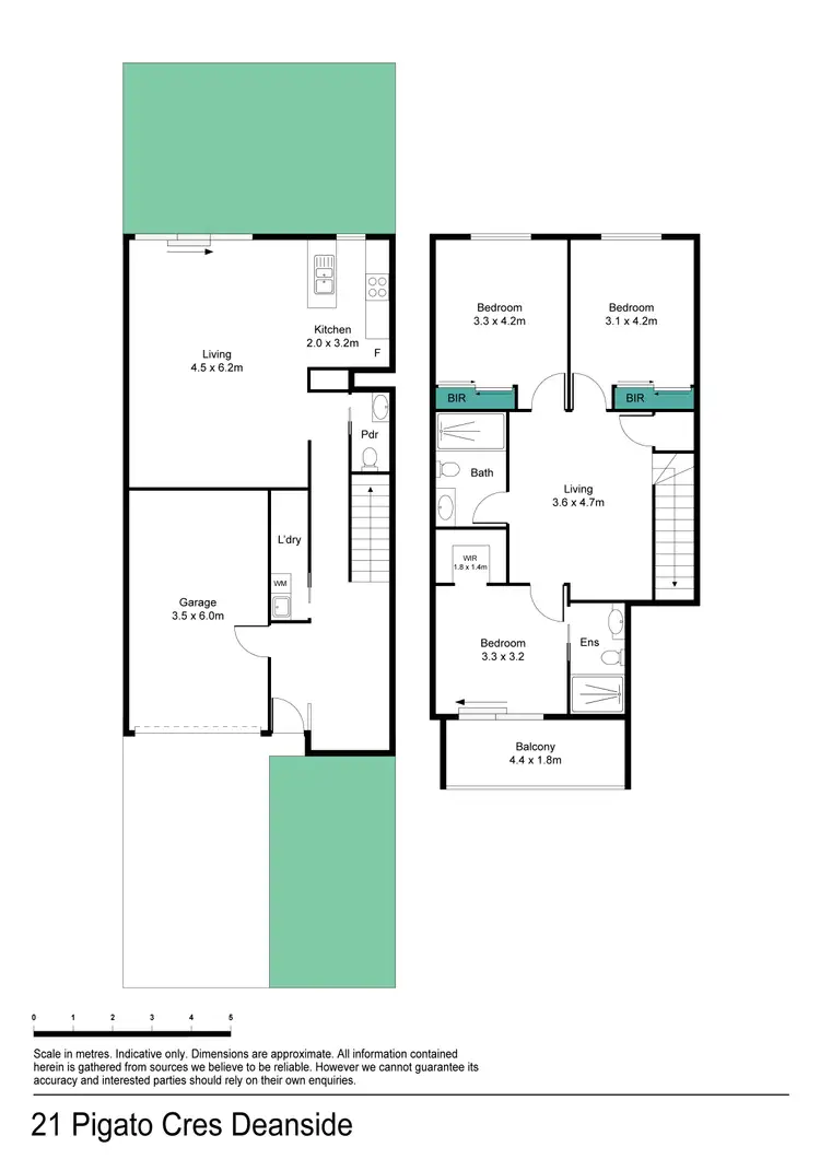 Floorplan of Homely townhouse listing, 21 Pigato Crescent, Deanside VIC 3336