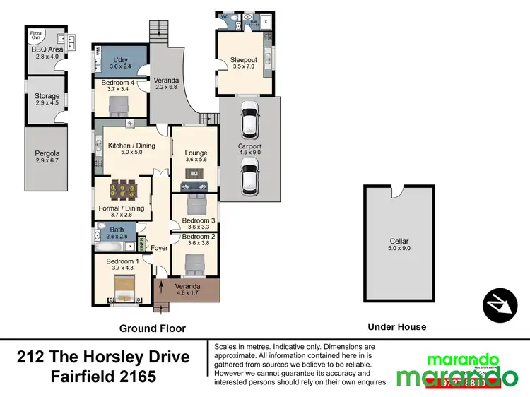 Floorplan of Homely house listing, 212 The Horsley Drive, Fairfield NSW 2165