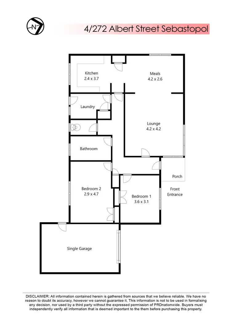 Floorplan of Homely unit listing, 4/272 Albert Street, Sebastopol VIC 3356