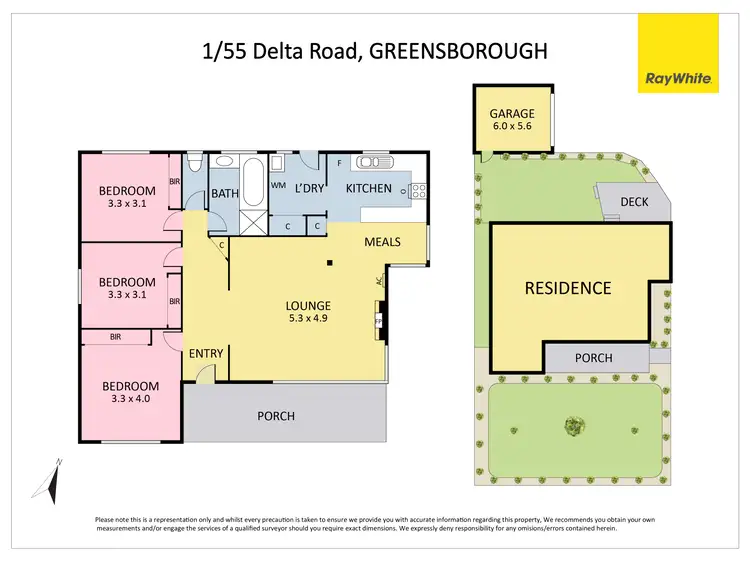 Floorplan of Homely house listing, 1/55 Delta Road, Greensborough VIC 3088