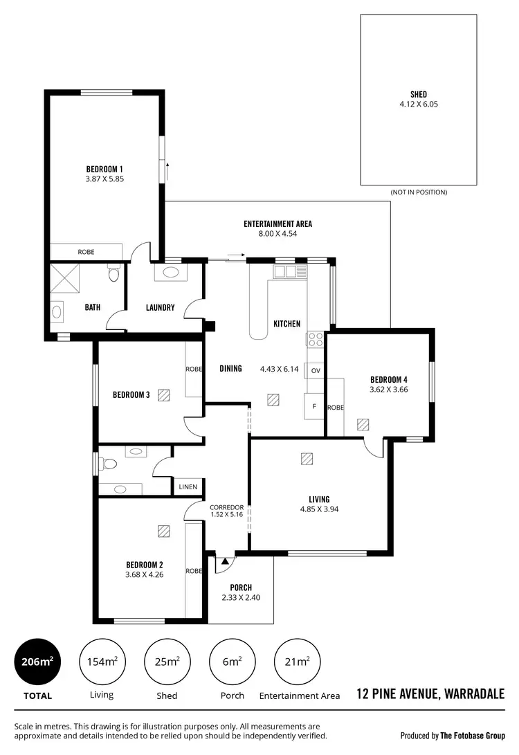 Floorplan of Homely house listing, 12 Pine Avenue, Warradale SA 5046