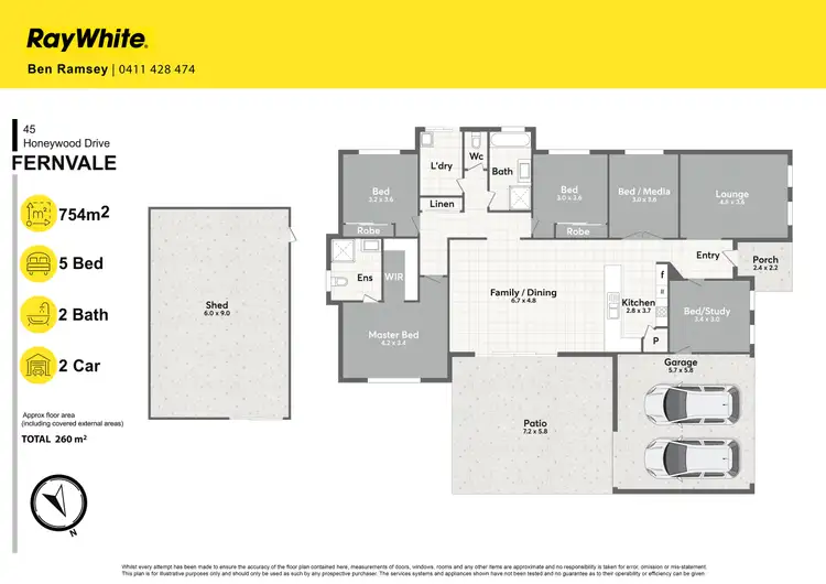 Floorplan of Homely house listing, 45 Honeywood Drive, Fernvale QLD 4306