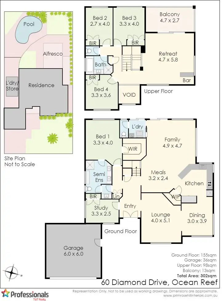Floorplan of Homely house listing, 60 Diamond Drive, Ocean Reef WA 6027