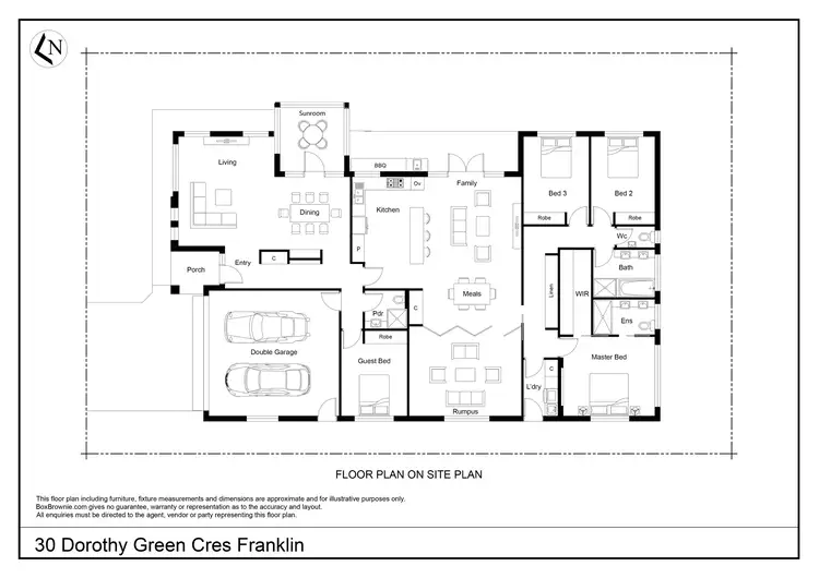 Floorplan of Homely house listing, 30 Dorothy Green Cr, Franklin ACT 2913
