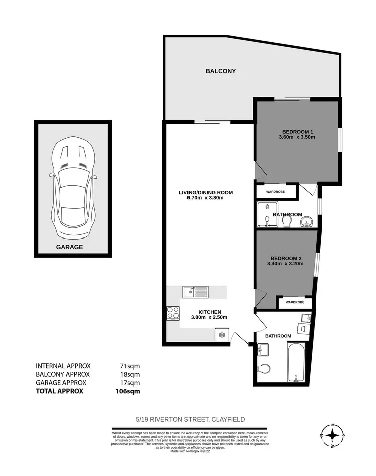 Floorplan of Homely apartment listing, 5/19 Riverton Street, Clayfield QLD 4011