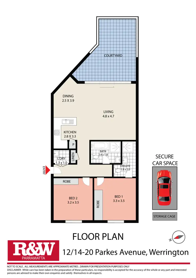 Floorplan of Homely unit listing, 12/14-20 Parkes Avenue, Werrington NSW 2747
