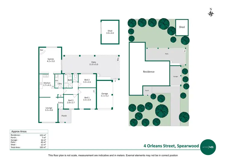 Floorplan of Homely semi-detached listing, 4B Orleans Street, Spearwood WA 6163