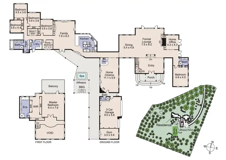 Floorplan of Homely rural property listing, 5 & 5A Gilwinga Drive, Bayview NSW 2104
