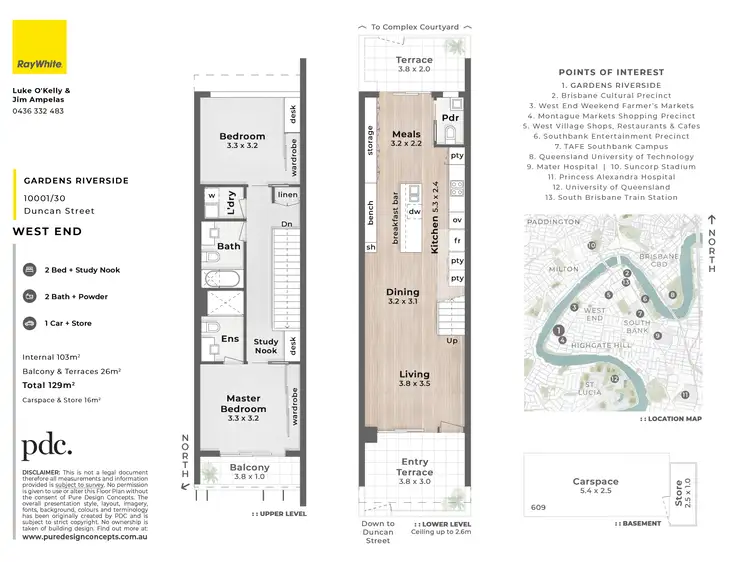Floorplan of Homely townhouse listing, 10001/30 Duncan Street, West End QLD 4101