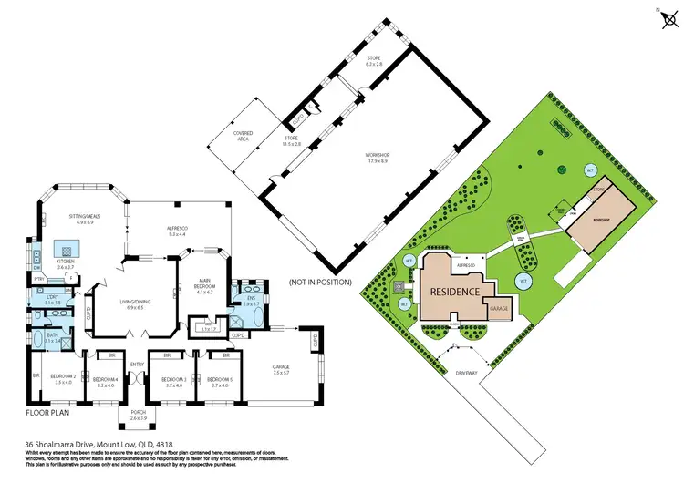 Floorplan of Homely house listing, 36 Shoalmarra Drive, Mount Low QLD 4818