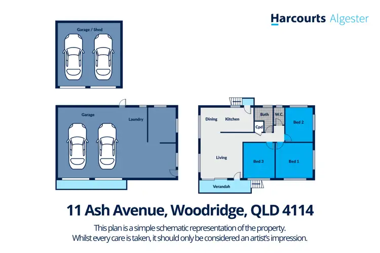 Floorplan of Homely house listing, 11 Ash Avenue, Woodridge QLD 4114