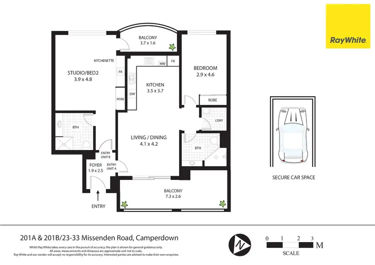 Floorplan of Homely apartment listing, 201A&B/23-33 Missenden Road, Camperdown NSW 2050