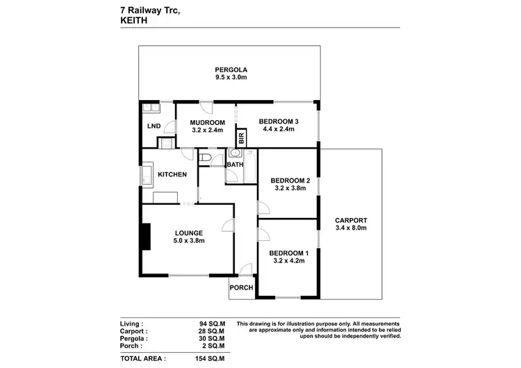 Floorplan of Homely house listing, 7 Railway Terrace, Keith SA 5267