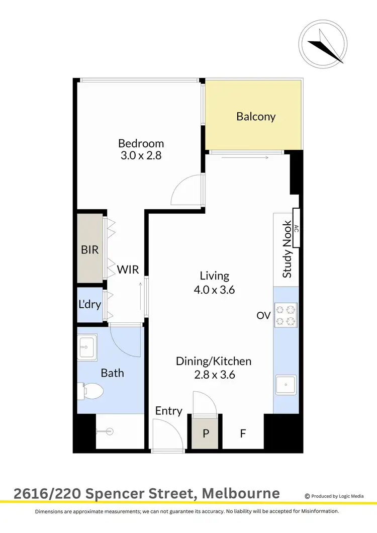 Floorplan of Homely apartment listing, 2616/220 Spencer Street, Melbourne VIC 3000