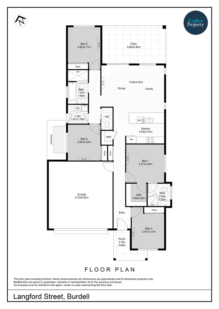 Floorplan of Homely house listing, 20 Langford Street, Burdell QLD 4818