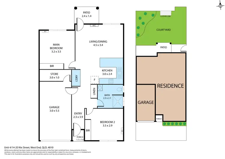 Floorplan of Homely unit listing, 4/14-20 Nix Street, West End QLD 4810