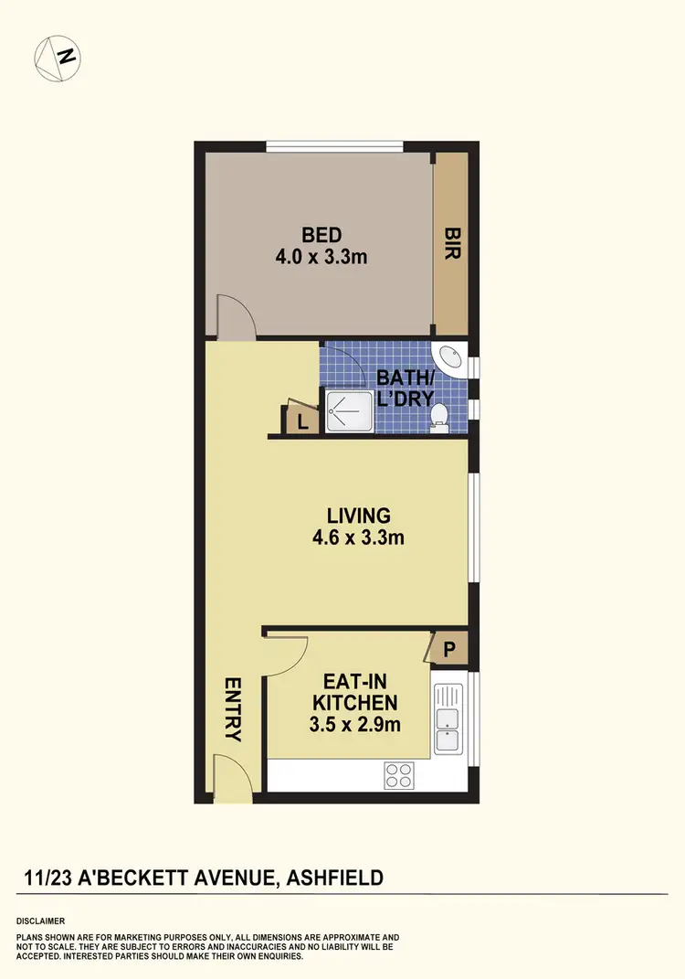 Floorplan of Homely unit listing, 11/23 A'Beckett Avenue, Ashfield NSW 2131