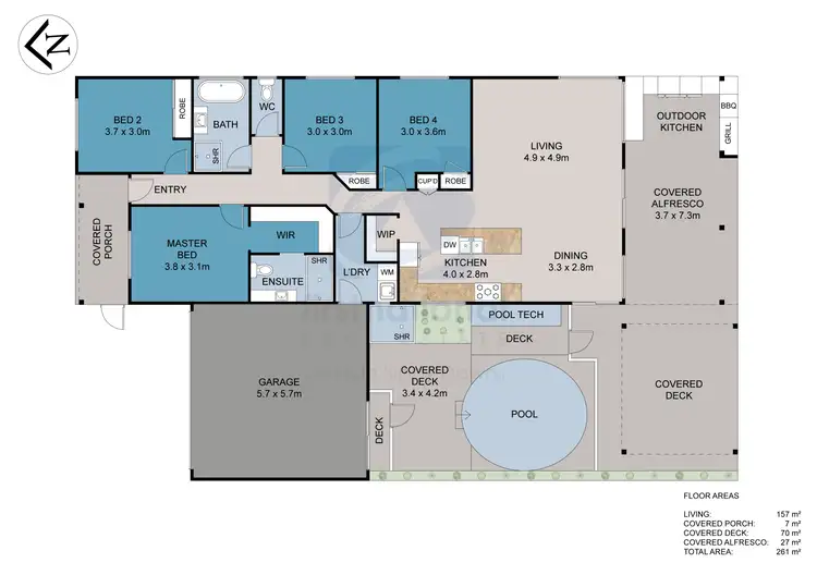 Floorplan of Homely house listing, 48 Windermere Way, Sippy Downs QLD 4556