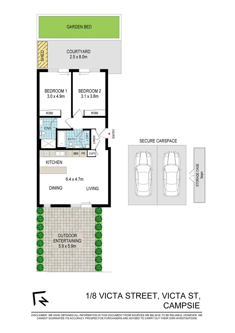 Floorplan of Homely apartment listing, 1/8 Victa Street, Campsie NSW 2194