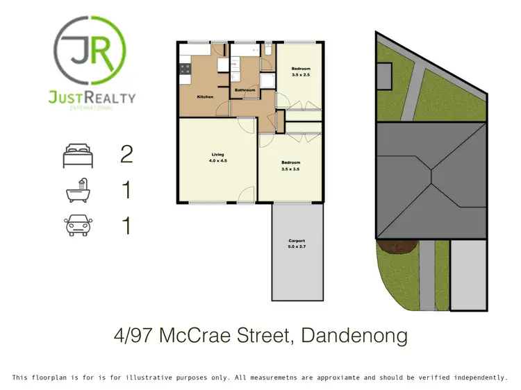 Floorplan of Homely unit listing, 4/97 McCrae Street, Dandenong VIC 3175