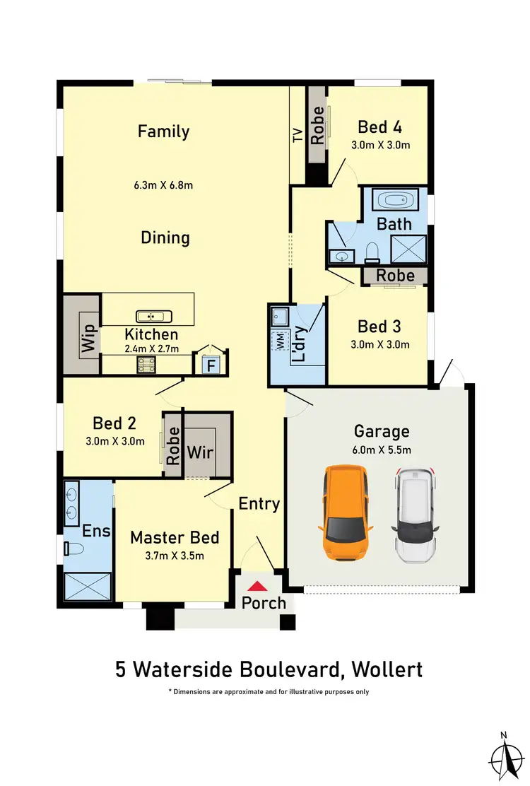 Floorplan of Homely house listing, 5 Waterside Boulevard, Wollert VIC 3750
