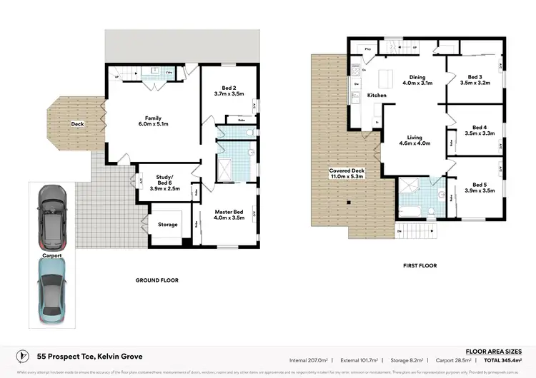 Floorplan of Homely house listing, 55 Prospect Terrace, Kelvin Grove QLD 4059