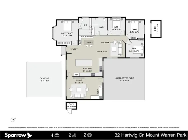 Floorplan of Homely house listing, 32 Hartwig Crescent, Mount Warren Park QLD 4207