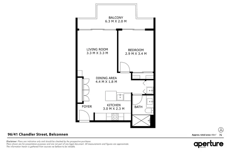 Floorplan of Homely apartment listing, 96/41 Chandler Street, Belconnen ACT 2617