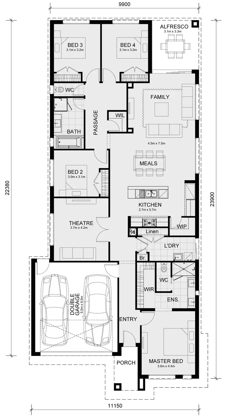 Floorplan of Homely house listing, Lot 7111 Marlborough Street, Aintree VIC 3336
