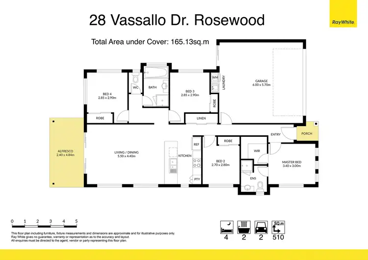 Floorplan of Homely house listing, 28 Vassallo Drive, Rosewood QLD 4340