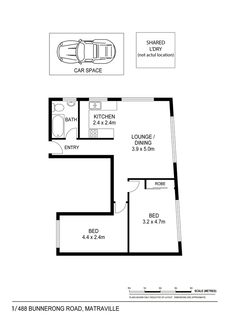 Floorplan of Homely unit listing, 1/488 Bunnerong Road, Matraville NSW 2036
