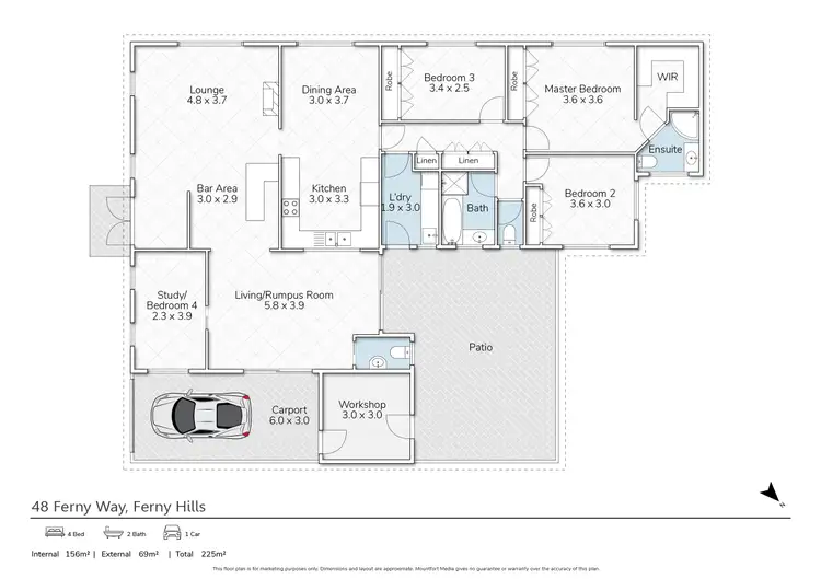 Floorplan of Homely house listing, 48 Ferny Way, Ferny Hills QLD 4055