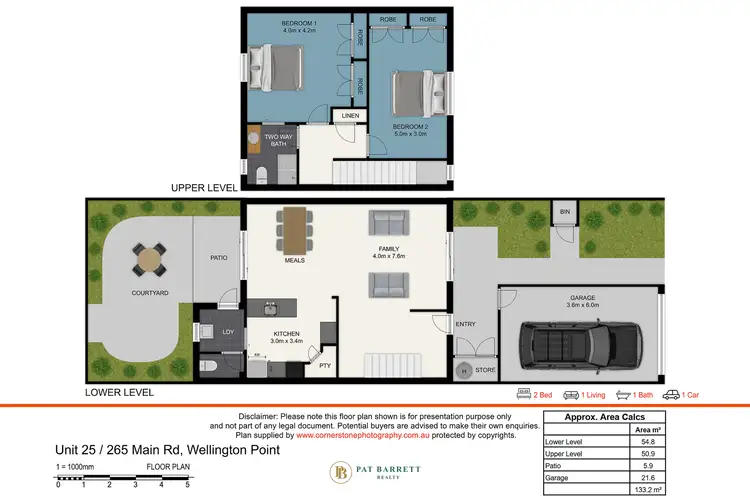 Floorplan of Homely townhouse listing, 25/265 Main Road, Wellington Point QLD 4160