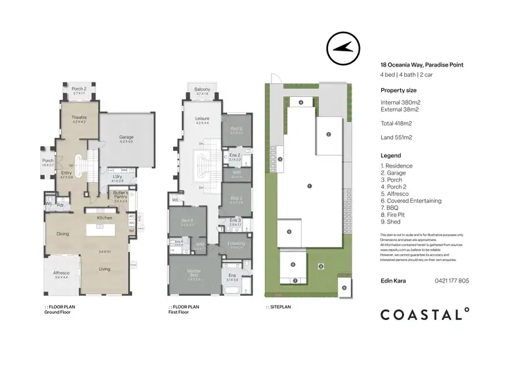 Floorplan of Homely house listing, 18 Oceania Way, Paradise Point QLD 4216