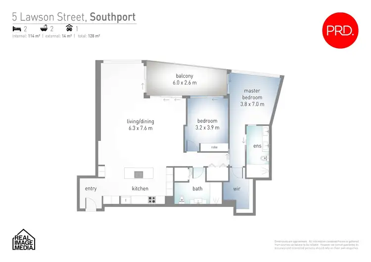 Floorplan of Homely apartment listing, 23703/5 Lawson Street, Southport QLD 4215