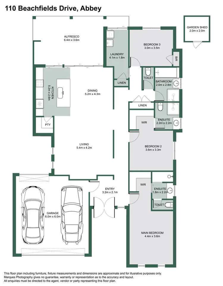 Floorplan of Homely house listing, 110 Beachfields Drive, Abbey WA 6280
