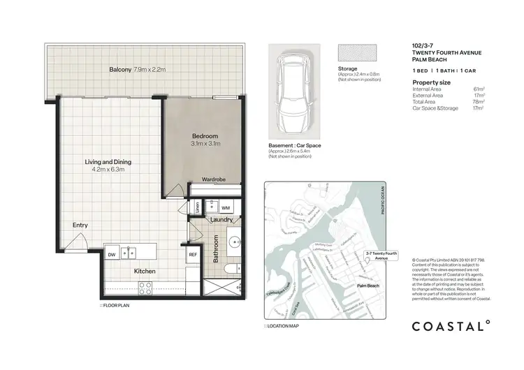 Floorplan of Homely apartment listing, 102/3-7 Twenty Fourth Avenue, Palm Beach QLD 4221
