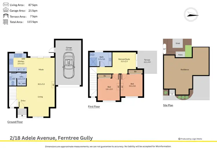 Floorplan of Homely townhouse listing, 2/18 Adele Avenue, Ferntree Gully VIC 3156