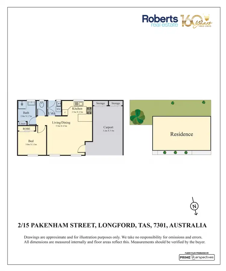 Floorplan of Homely unit listing, 2/15 Pakenham Street, Longford TAS 7301