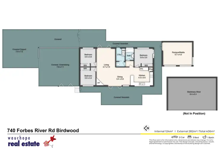 Floorplan of Homely rural property listing, 740 Forbes River Road, Birdwood NSW 2446