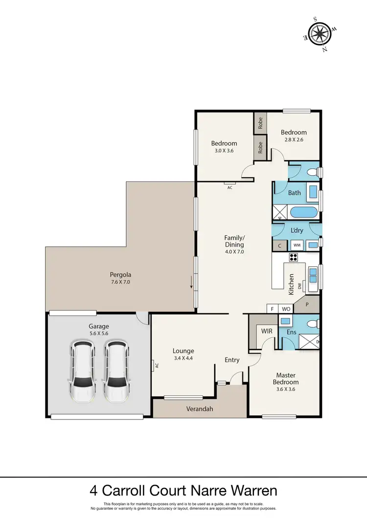 Floorplan of Homely house listing, 4 Carroll Court, Narre Warren VIC 3805