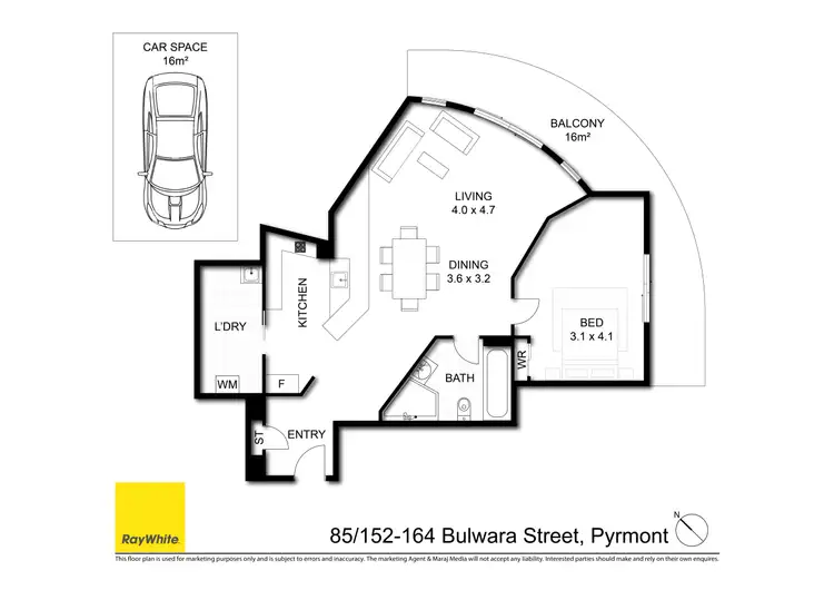 Floorplan of Homely apartment listing, 85/152 Bulwara Road, Pyrmont NSW 2009