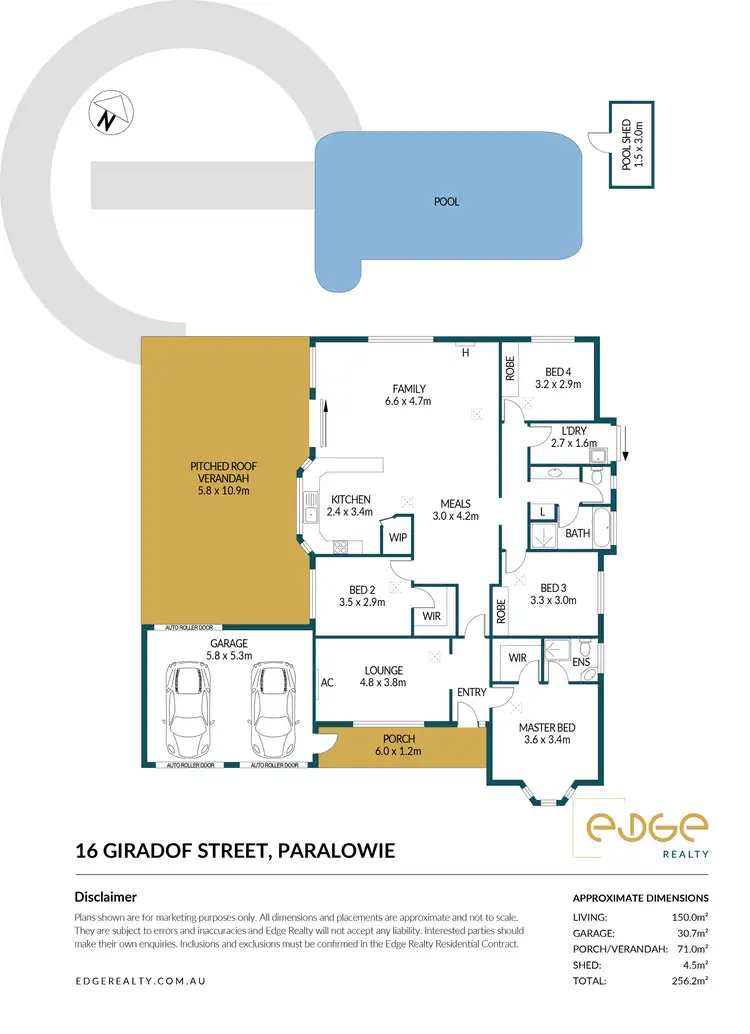 Floorplan of Homely house listing, 16 Giradof Street, Paralowie SA 5108