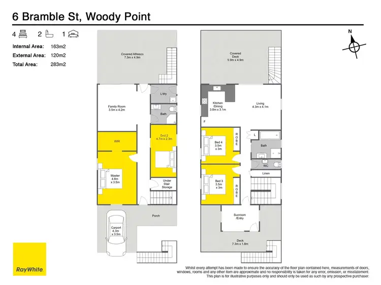Floorplan of Homely house listing, 6 Bramble Street, Woody Point QLD 4019