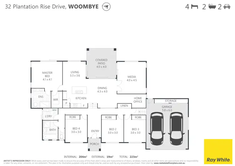 Floorplan of Homely house listing, 32 Plantation Rise Drive, Woombye QLD 4559