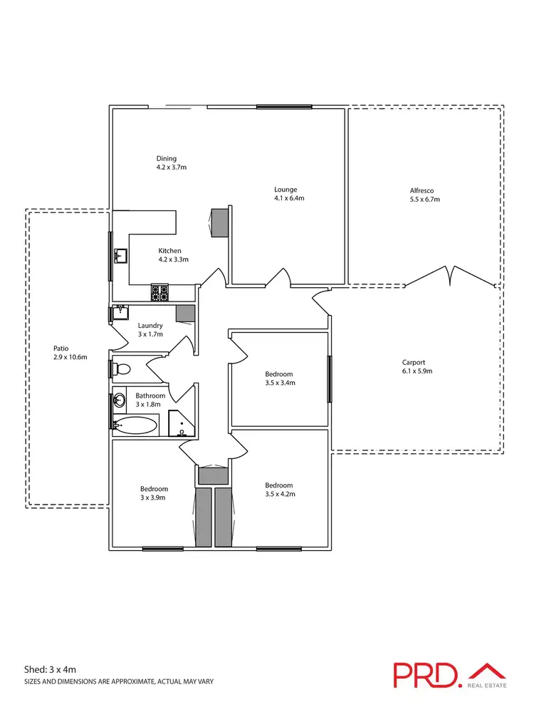 Floorplan of Homely house listing, 442 Etiwanda Avenue, Mildura VIC 3500