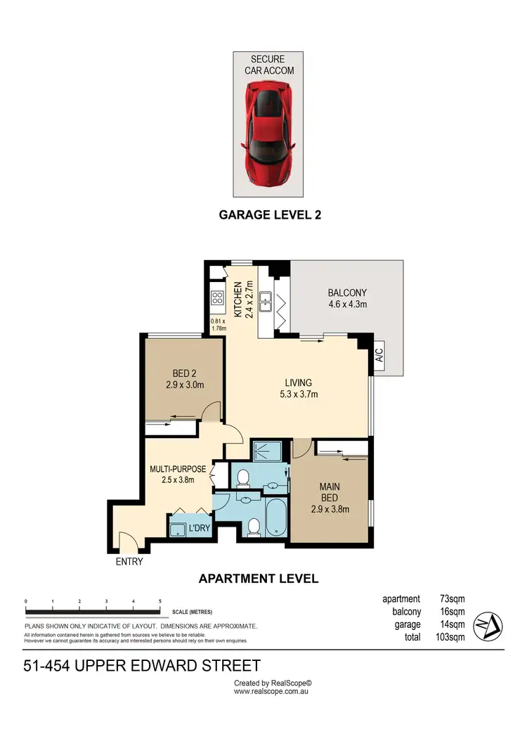 Floorplan of Homely apartment listing, 51/454 Upper Edward Street, Spring Hill QLD 4000