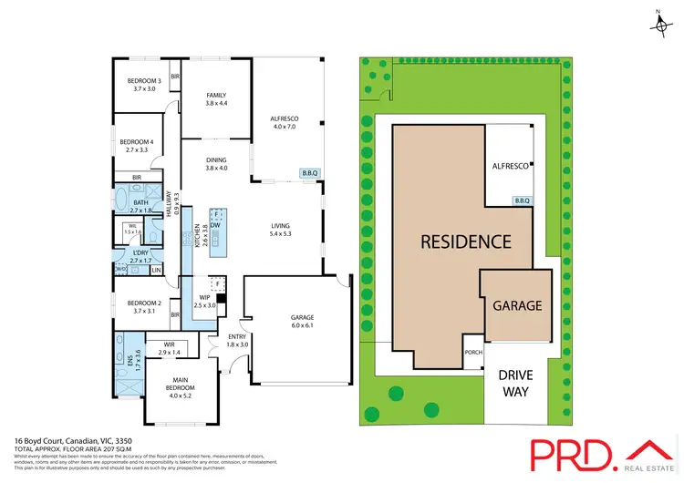 Floorplan of Homely house listing, 16 Boyd Court, Canadian VIC 3350