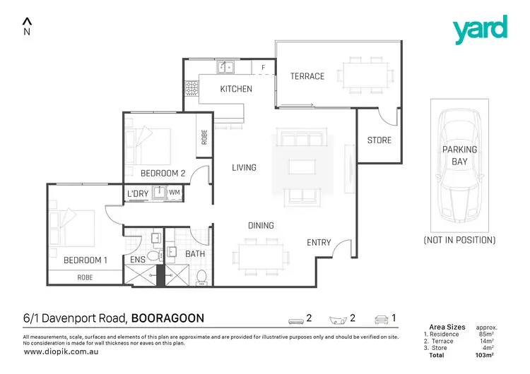 Floorplan of Homely apartment listing, 6/1 Davenport Road, Booragoon WA 6154
